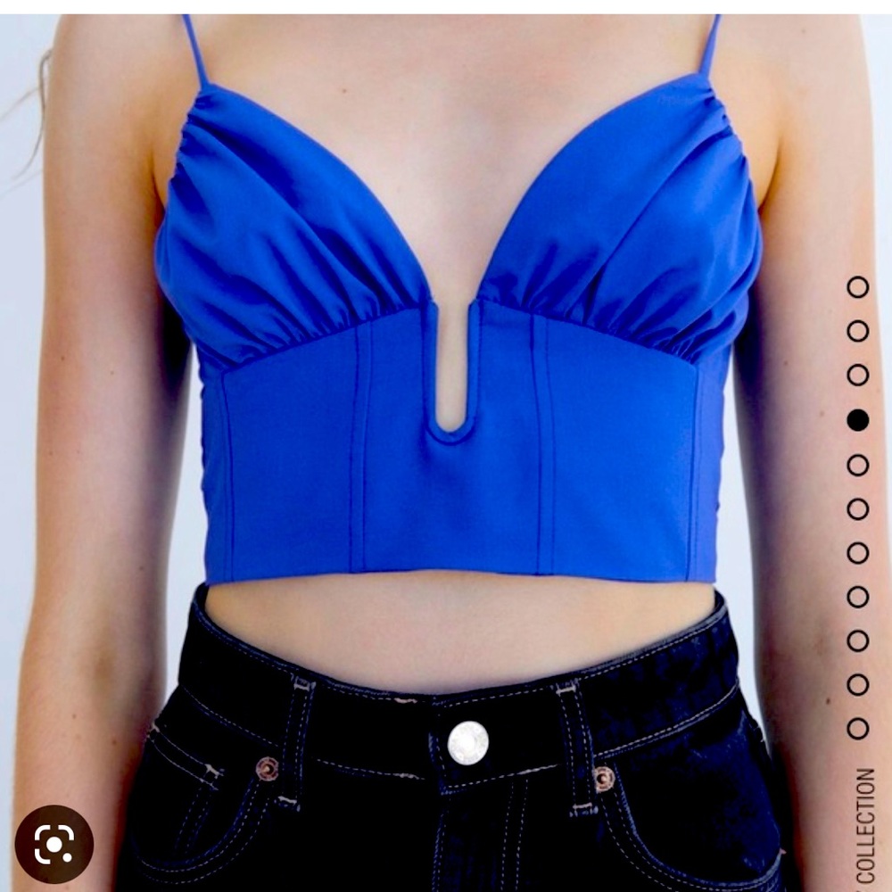 Bustier crop top, zara, size small